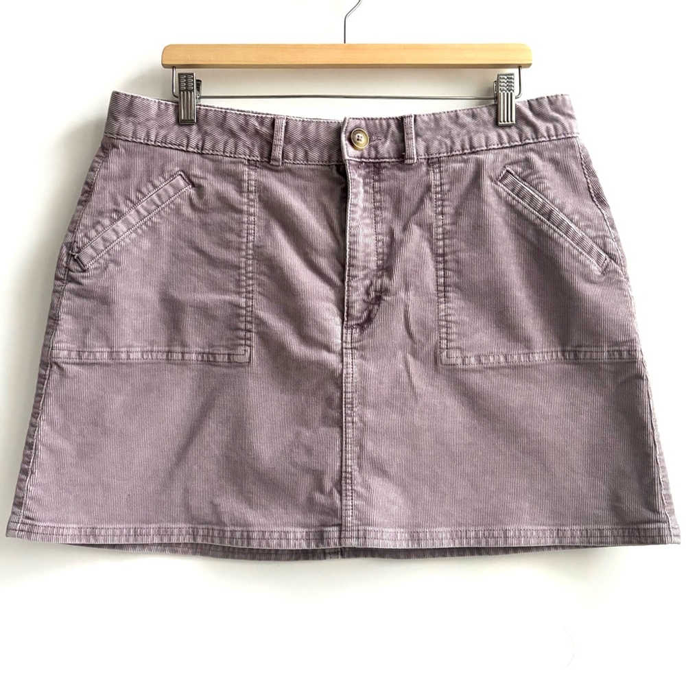 American Eagle Outfitters High Waisted Corduroy Mini Skit Dusty Lavender Size 16